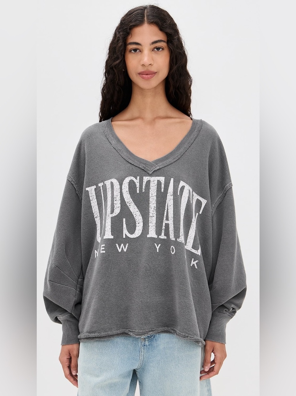 Free People We The Free Upstate Graphic Sweatshirt NWT Size Small Oversized S-XL - Picture 6 of 8